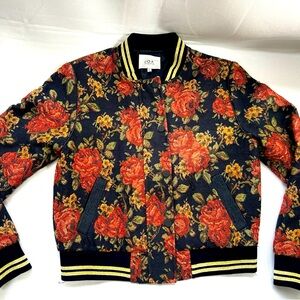 Tapestry varsity style waist jacket